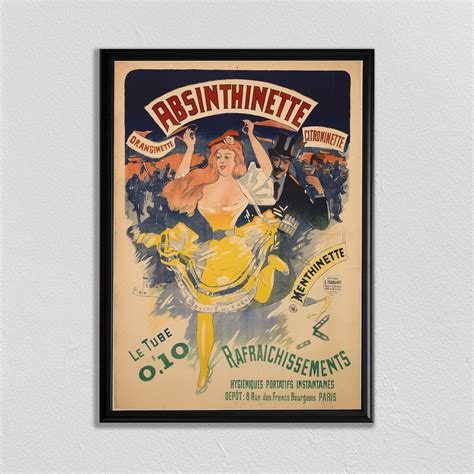 Absinthe Poster Bar Poster Vintage French Poster Alcohol Poster