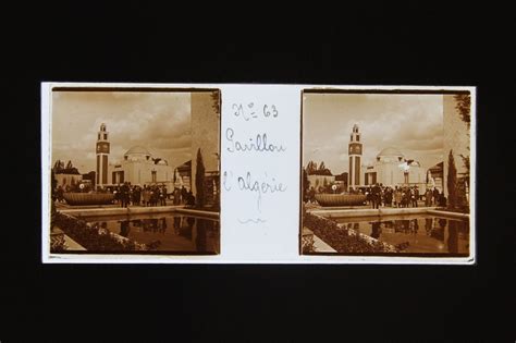 Pavilion DAlgeria Expo Colonial Paris 1931 Plate Stereo 45x107mm EBay