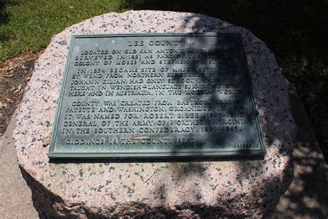 Lee County Giddings Texas Historical Marker Located On O Flickr