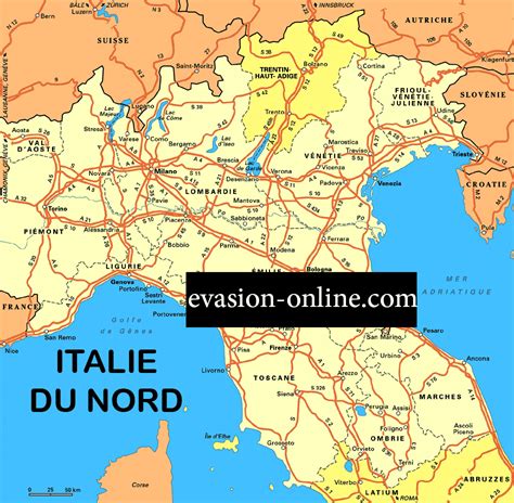 Haut Imagen Italie Du Nord Carte Touristique Fr Thptnganamst Edu Vn