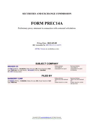 Fillable Online Preliminary Proxy Statement In Connection With