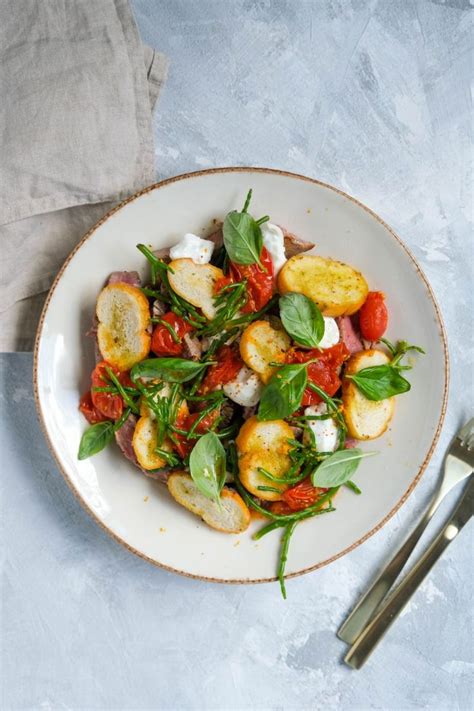 Tagliata Met Geroosterde Tomatensaus Burrata En Zeekraal Recepten