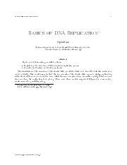 Basics Of DNA Replication Pdf OpenStax CNX Module M44487 1 Basics Of