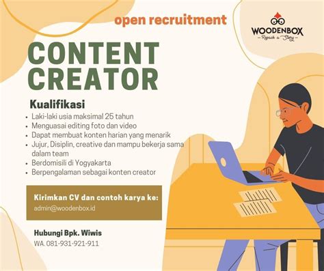 Lowongan Kerja Content Creator Di Woodenbox Lokerjogja Id