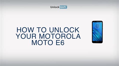 HOW TO UNLOCK Motorola Moto E6 YouTube