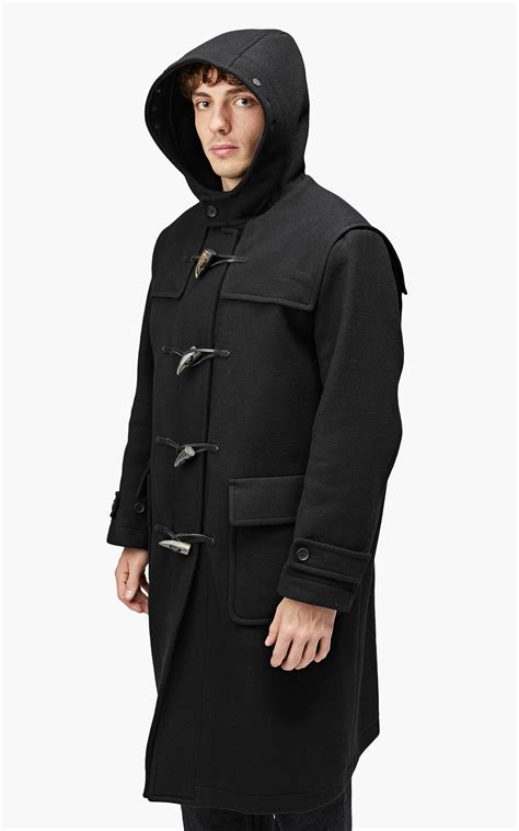 YlÈve Wool Double Twill Duffle Coat Black Cultizm