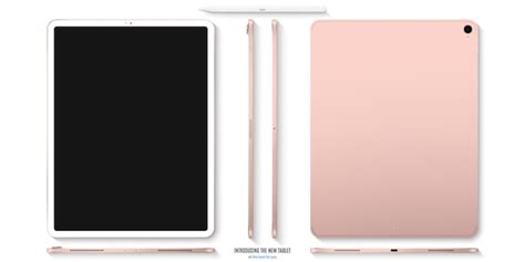 Premium Vector Tablet Rose Gold Color With Black Touch Screen Front