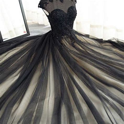 Black Tulle Lace Long Prom Dress On Luulla