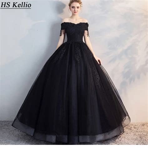 Robe De Bal Noire L Gante Paules D Nud Es