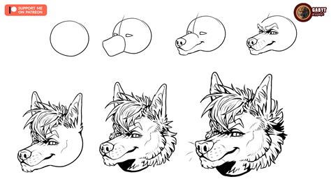 I Drew A Tutorial How To Draw A Furry Face Rdigitalart