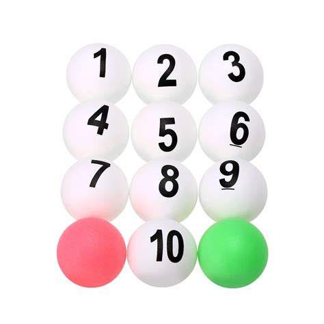 Buy 12pcs Numbered Ping Pong Balls Entertainment Game