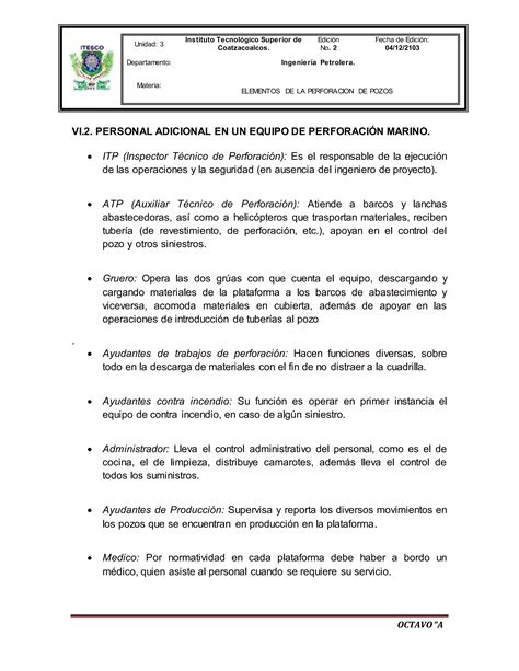 Unidad Personal Para La Perforacion De Pozos Pdf