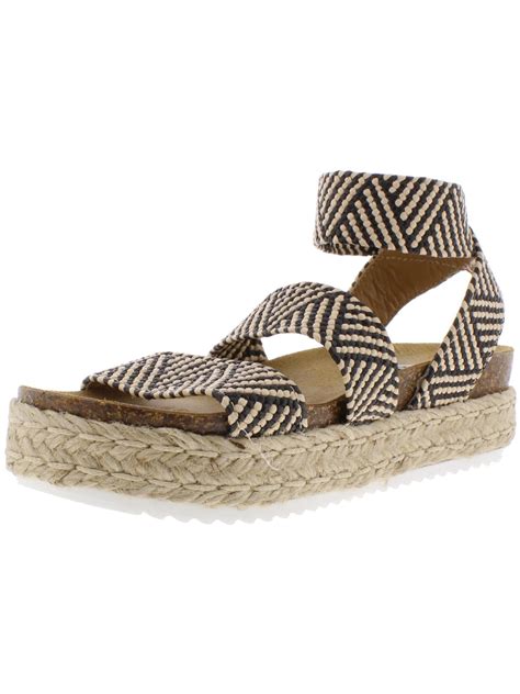 Steve Madden Womens Kimmie Ankle Strap Flatform Espadrilles Walmart