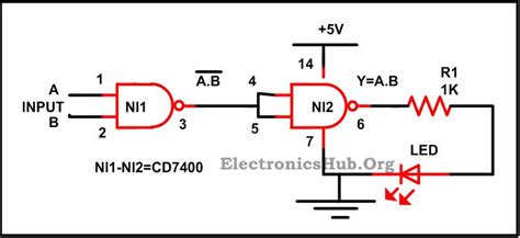 Nand Gate Truth Table And Circuit Diagram