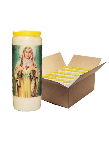 Velas de Novena del Sagrado Corazón de María 20 piezas