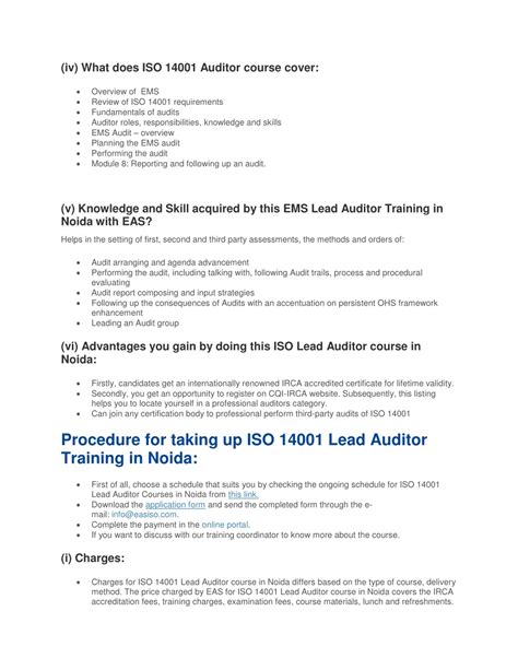 Ppt Iso Lead Auditor Course In Noida Iso Lead Auditor