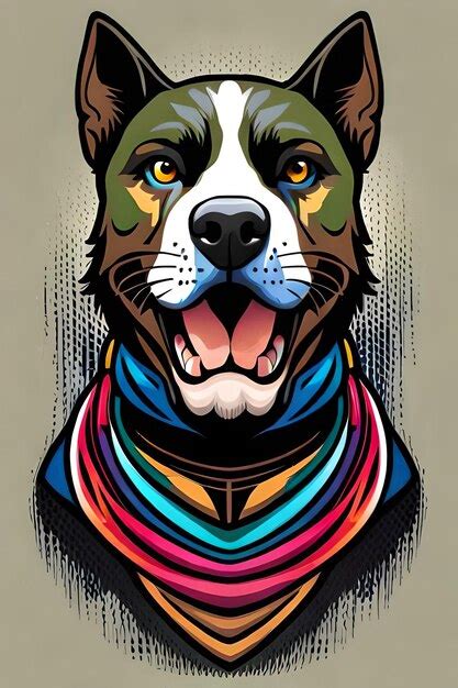 Premium Ai Image Pitbull Dog T Shirt Design