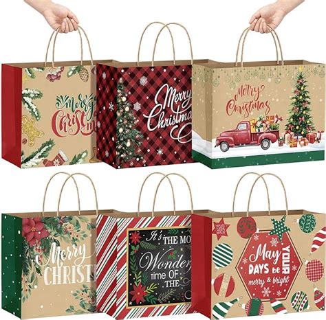 Amazon Cholemy 30 Pcs Extra Large Christmas Gift Paper Bags Bulk