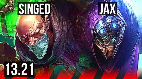 Singed Vs Jax Top Rank Singed Kr Master Youtube