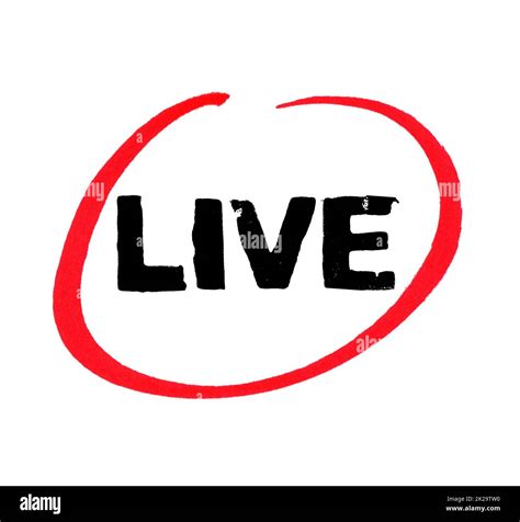 Live with red pencil circle Stock Photo - Alamy