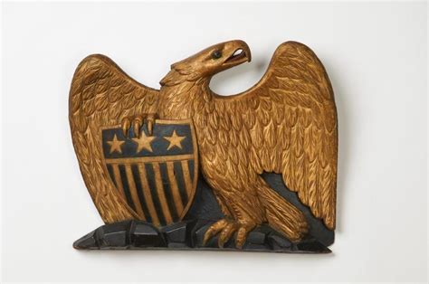 Carved Eagle And Shield Olde Hope Antiques Antique Folk Art American