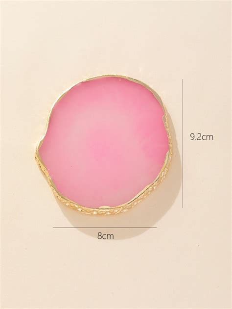 Resin Nail Art Palette Faux Agate Display Board Lightweight Round