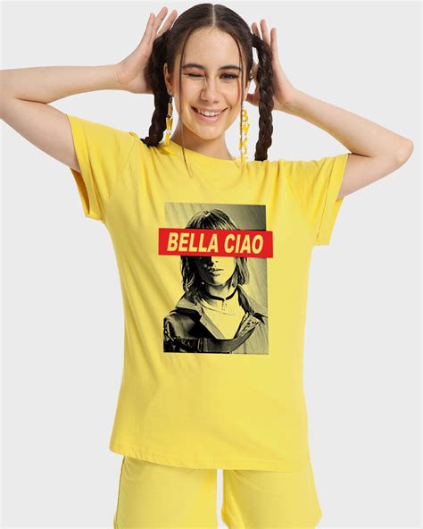 Buy Womens Yellow Bella Tokyo Graphic Printed Boyfriend T Shirt Online At Bewakoof