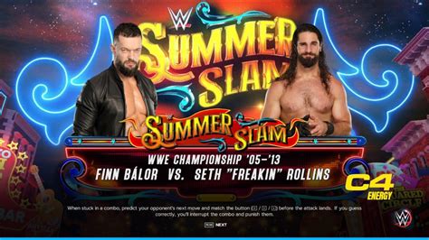 Wwe Summerslam Seth Rollins Vs Finn Balor Wwe K Gameplay K