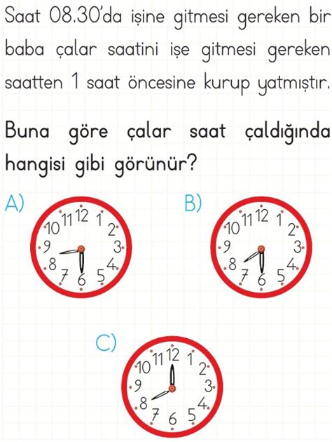 Saatler Test Çöz 3 Sınıf Matematik Testleri