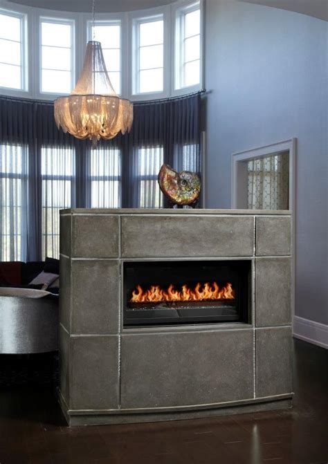 Omega custom project. Linear gas fireplace mantel. | Fireplace, Stone ...