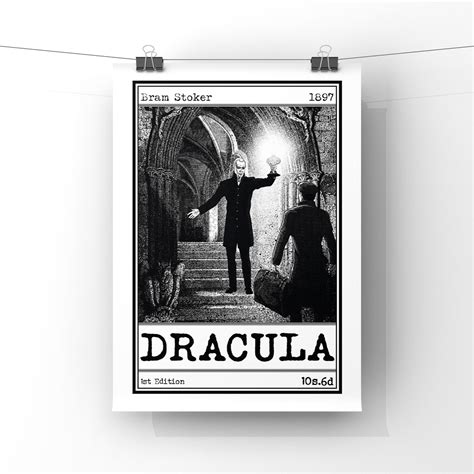 Dracula Book Cover Art Illustration Poster Classic Antique - Etsy UK ...