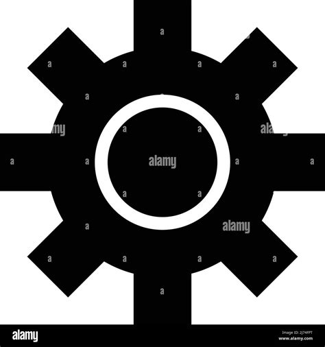 Gear Silhouette Icon Settings And Adjustments Editable Vectors Stock