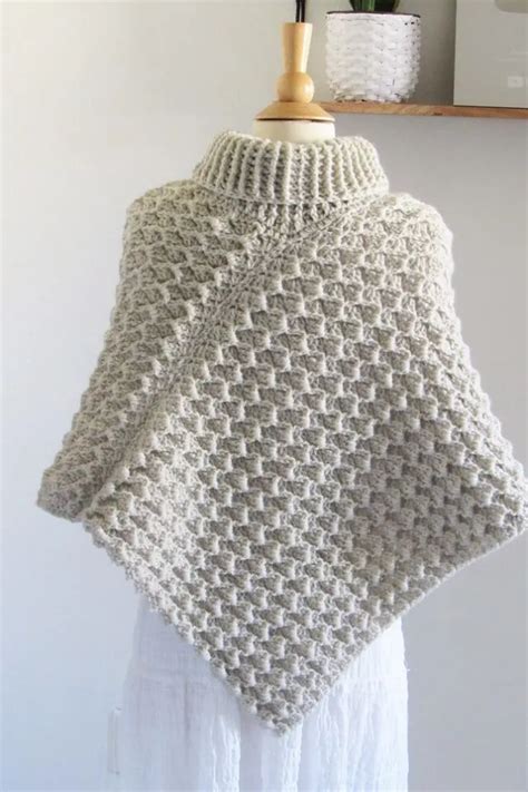 Crochet Turtleneck Poncho Pattern Free Crochet Dreamz