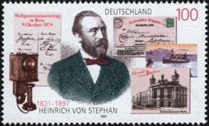 Stamp Heinrich Von Stephan 1831 1897 Telephone And Postcards