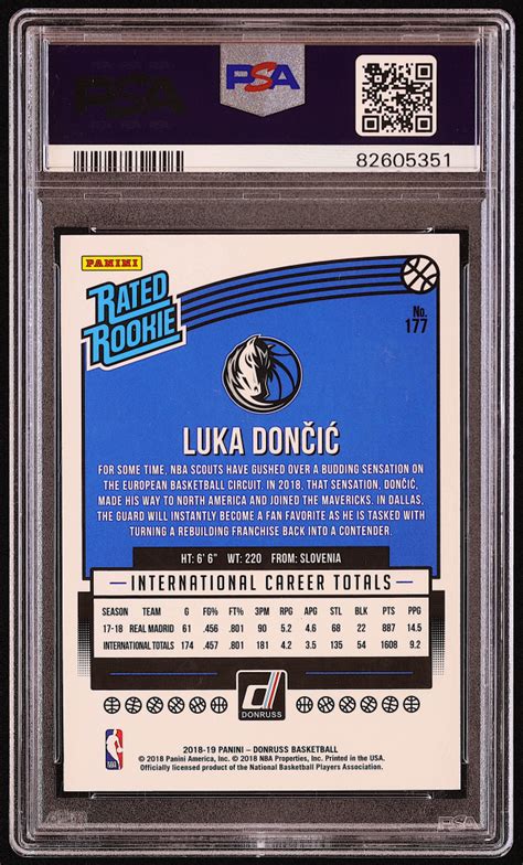 Luka Doncic Signed Donruss Rr Rc Psa Autograph Graded