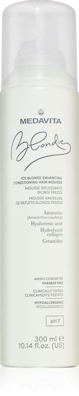 Medavita Blondie Ice Blonde Enhancing Conditioning Hair Mousse Zweiphasen Schaum für blonde