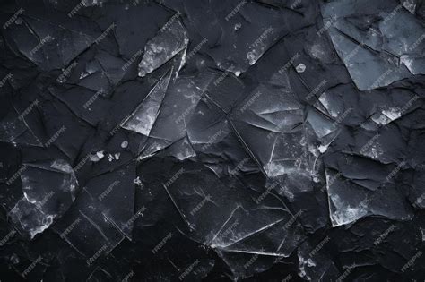 Premium Photo | Black ice texture with scratches