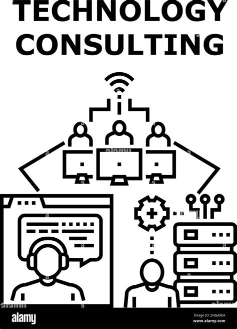 Technology Consulting Icon Vector Illustration Stock Vector Image Art