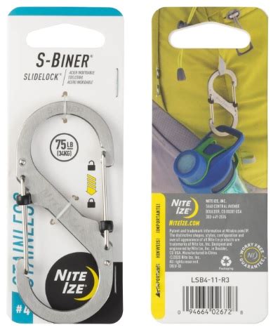 Nite Ize Stainless S Biner SlideLock 4 4 Art LSB4 11 R3