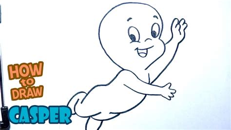 How To Draw Casper Drawing Casper The Friendly Ghost Youtube