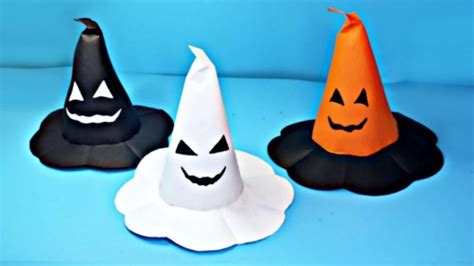 DIY - How to Make Scary Witch Hat on Halloween // Easy Paper Decoration - YouTube | Halloween ...