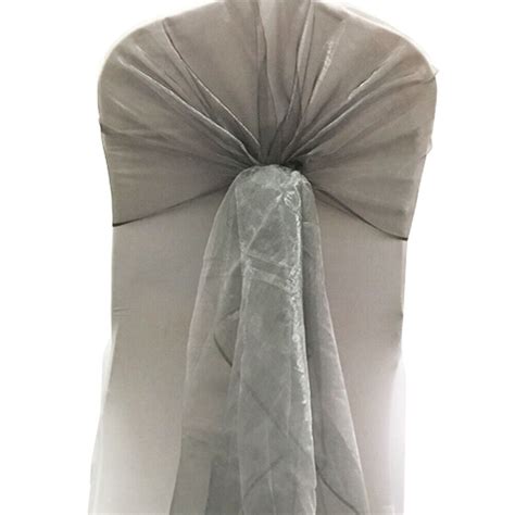 Time To Sparkle Organza Chair Hoods Sashes Organza Bow Hood Sash