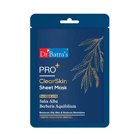 Buy Dr Batras Pro Clear Skin Sheet Maskget Glowing Skin Paraben Freeall Skin Typenatural