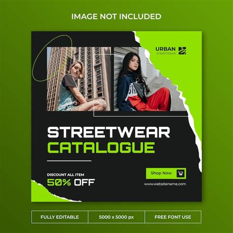 Premium Psd Urban Streetwear Instagram Post Social Media Template