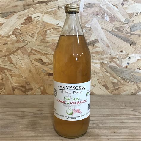 Carton De 6 Pur Jus Pomme Rhubarbe Les Vergers Du Pays D Othe