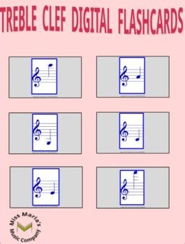 Treble Clef Digital Flashcards by Maria Okoye | Teachers Pay Teachers