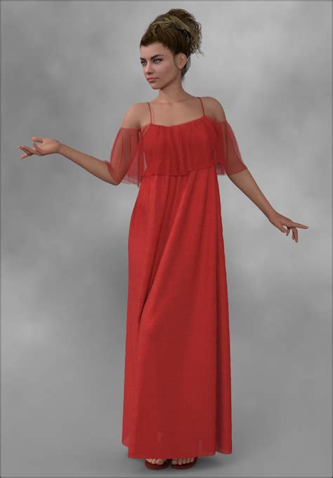 Dforce Long Gypsy Dress For G8f Daz 3d