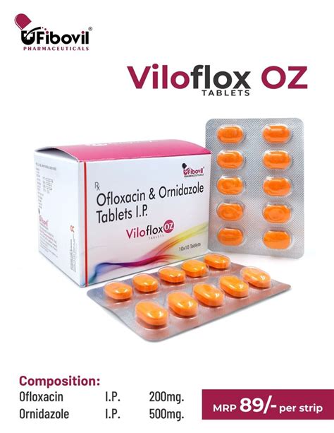 Viloflox Oz Ofloxacin And Ornidazole Tablets X Tablet Packaging