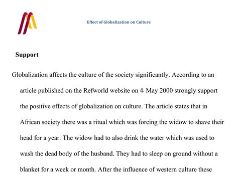 Effect of globalization of culture | PPT