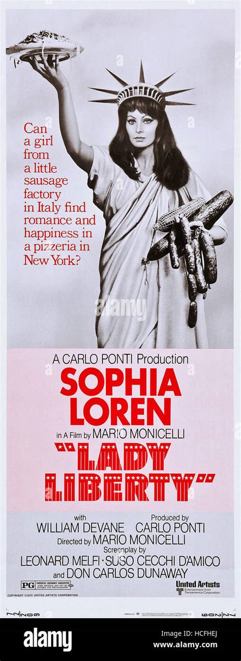 Lady Liberty Aka La Mortadella Us Poster Art Sophia Loren 1971